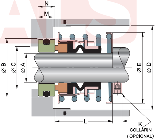TS02 Single Spring Seals 1.125" to 2.000"